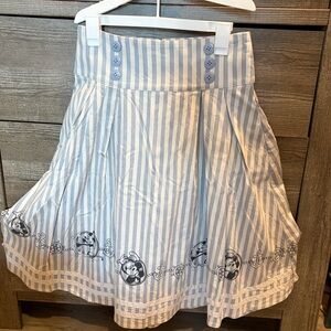 Her Universe Disney Steamboat Willie Icons Stripe Retro Skirt